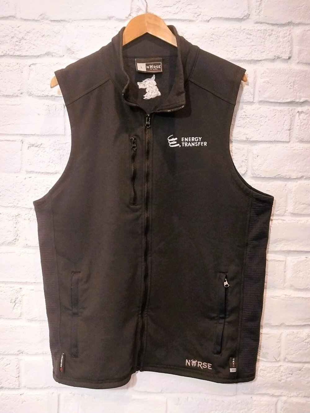 Norse FR Vest Men Large Black Softshell Polartec Cat 2 2112 Full Zip Energy Logo